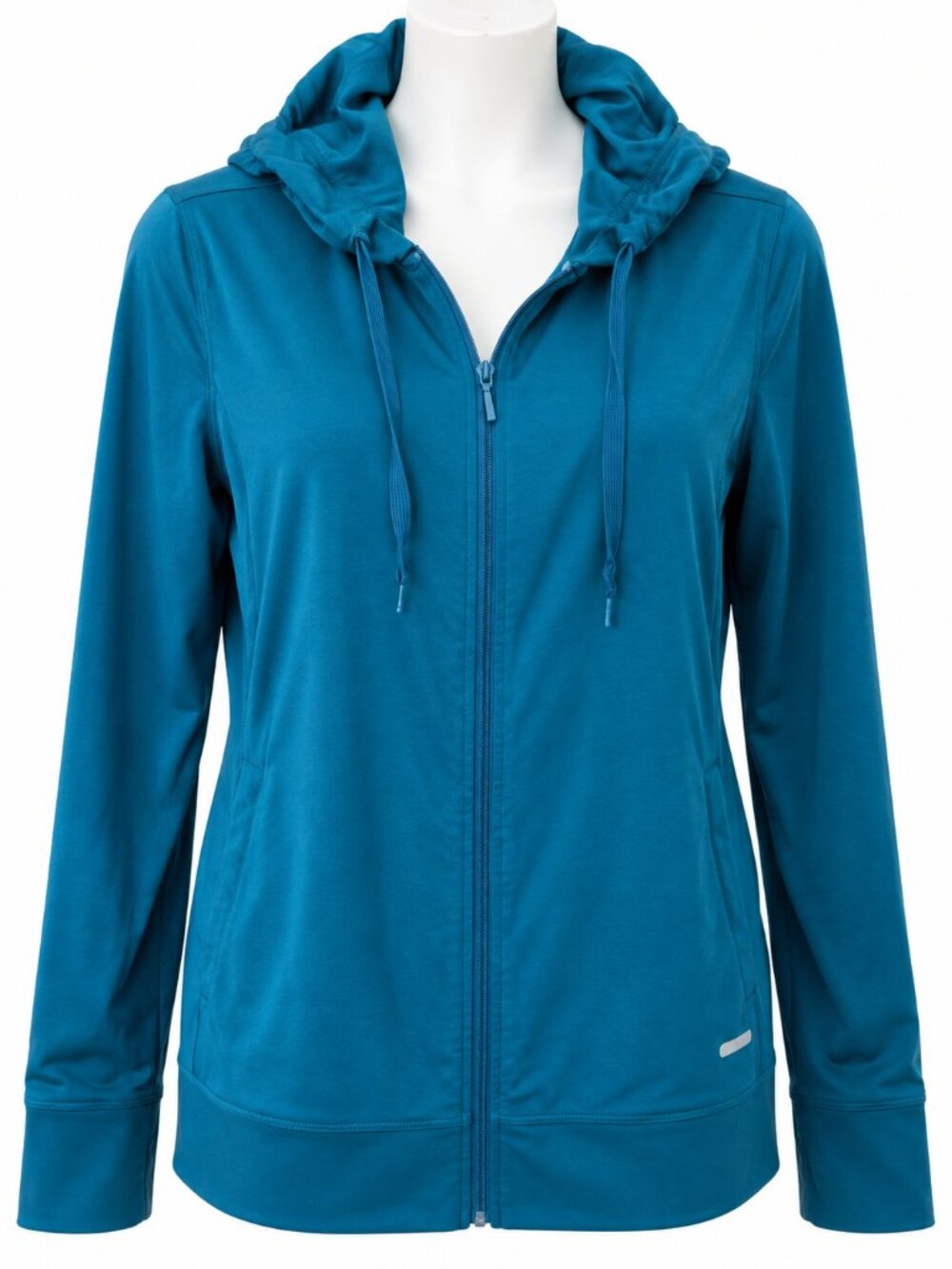 Athletic Works DRI-MORE Tech Zip Hoodie Teal Active Jacket Medium